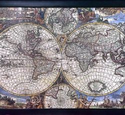 تابلو پازل چیده شده 1000 تیکه نقشه جهان برند Ricordi