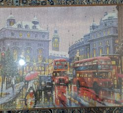 تابلو پازل چیده شده لندن در زمستان 1000 تیکه