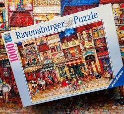 تابلو پازل چیده شده خیابان پاریس رونس بورگر 1000 تکه