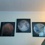 3 تابلو پازل 1000 تکه کره زمین،مریخ،ماه