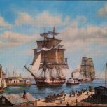 پازل چیده شده بدون قاب طرح بندر لیورپول 2000