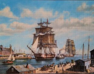 پازل چیده شده بدون قاب طرح بندر لیورپول 2000