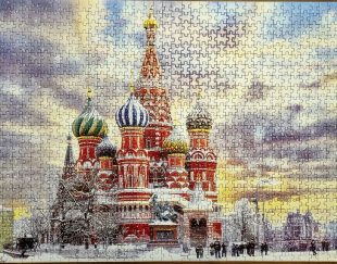 تابلو پازل چیده شده 1000 تکه طرح کلیسا سنت پترز بورک