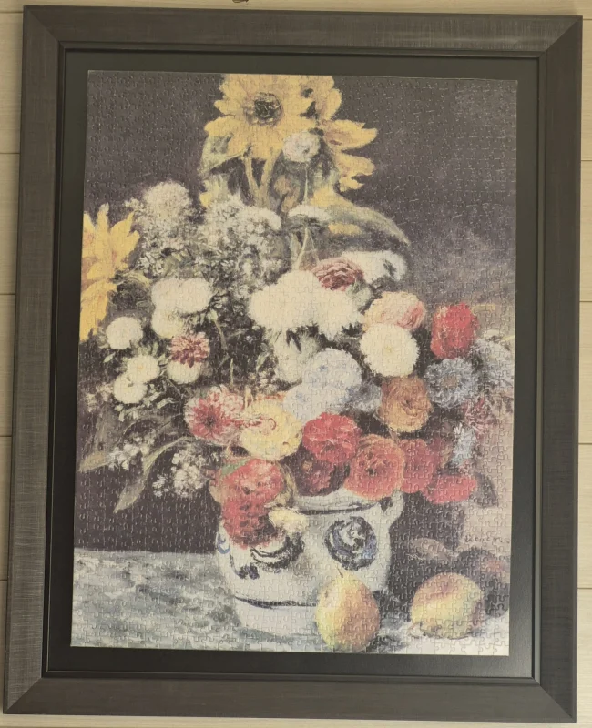 تابلو پازل 1500 قطعه 1500, Ricordi, Mixed Flowers in an Earthenware Pot اثر RENOIR,قاب شده.